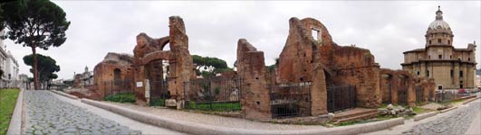 Clivus Argentarius, Foro di Cesare, chiesa dei Santi Luca e Martina