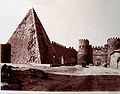 piramide Cestia fotografia del 1870