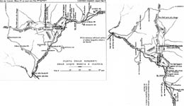 Le mappa delle sorgenti di Acqua Claudia tratta dai Comentarii di Frontino